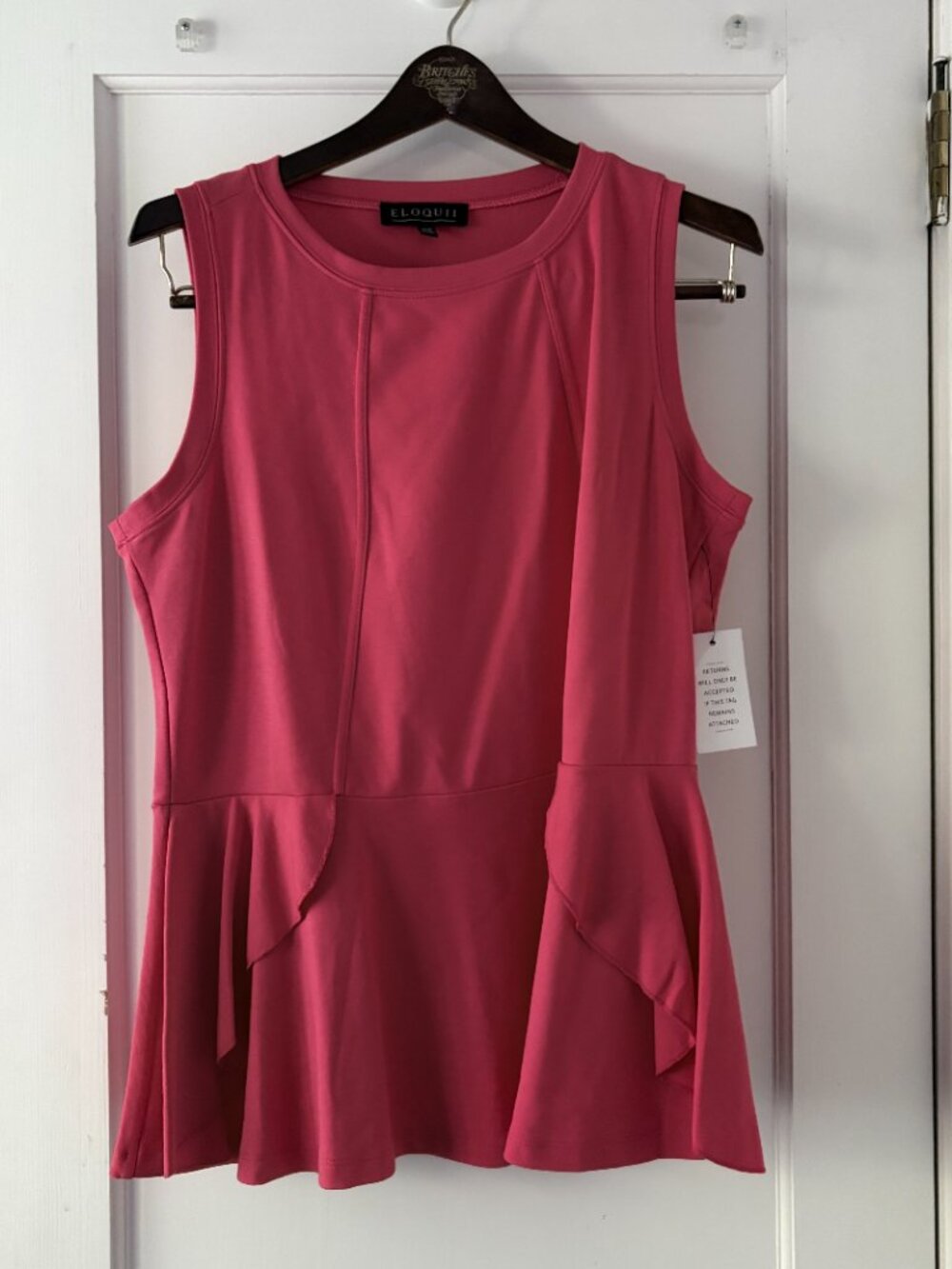 Eloquii Pink Ruffle Top Size 14/16 NWT - Picture 8 of 9